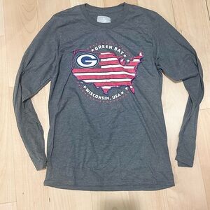 Green Bay Packers Gray Long Sleeve Men Shirt